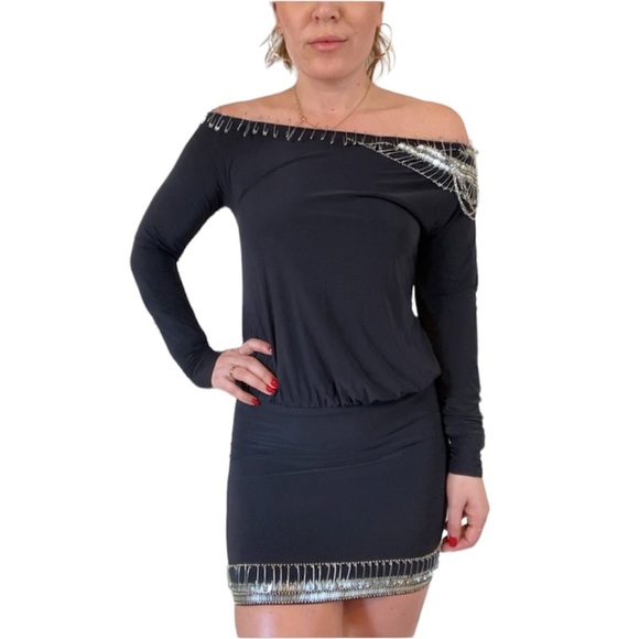 Jovani Mini Dress with Pins - Picture 2 of 7